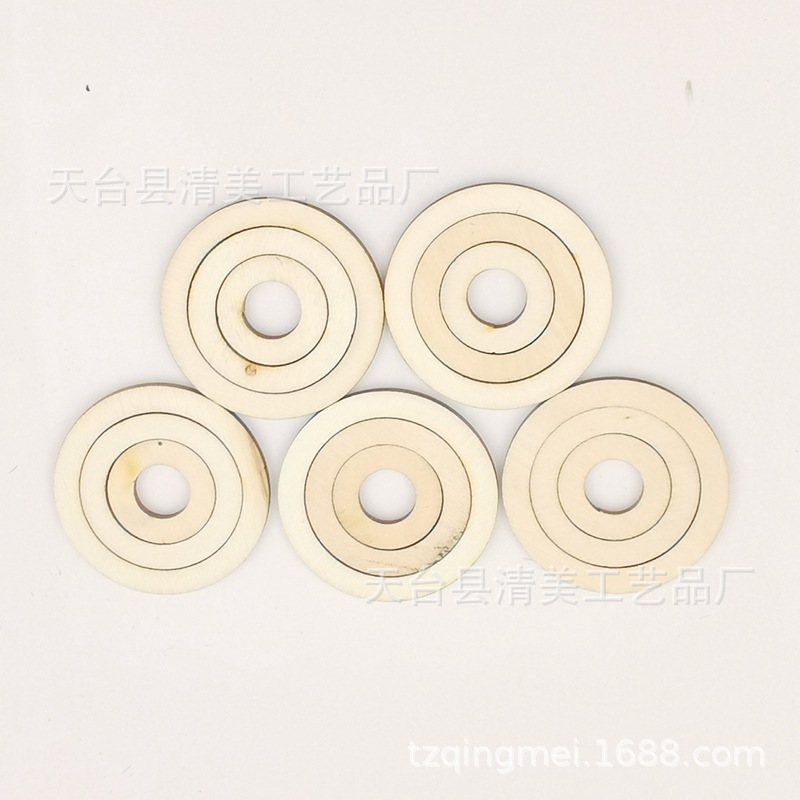 Bricolaje decorativo de madera anillo de madera colgante de madera decorativo anillo de madera artesanías de madera anillo