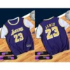Fake two pieces (white sleeve) Lakers Purple No. 23