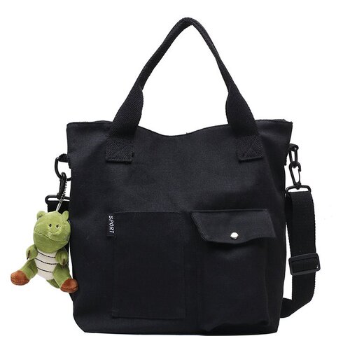 New single shoulder portable canvas large bag 2020 forest large capacity women's commuting bag student tutoring bag shopping bag