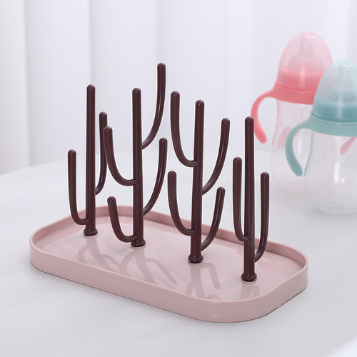 Creative baby bottle drain rack, multi-functional, detachable and sleek jewelry holder, cactus hanging drying rack