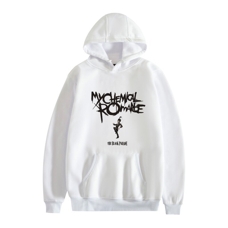 European and American Style My Chemical Romance Hooded Crewneck Sweatshirt, Autumn and Winter Fleece-Lined, Unisex