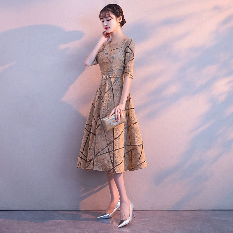 Demi-season evening dress