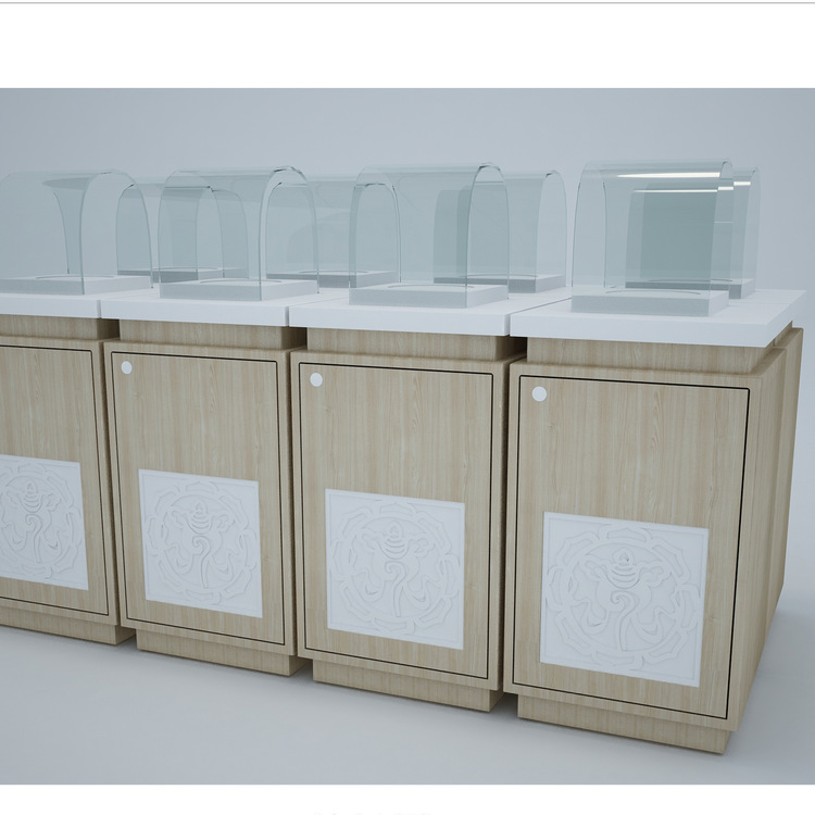 全新生产精致可拆装展柜旋转柜台各类精品化妆品烤漆展示柜