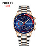 Men's waterproof universal quartz steel belt stainless steel, swiss watch, internet celebrity