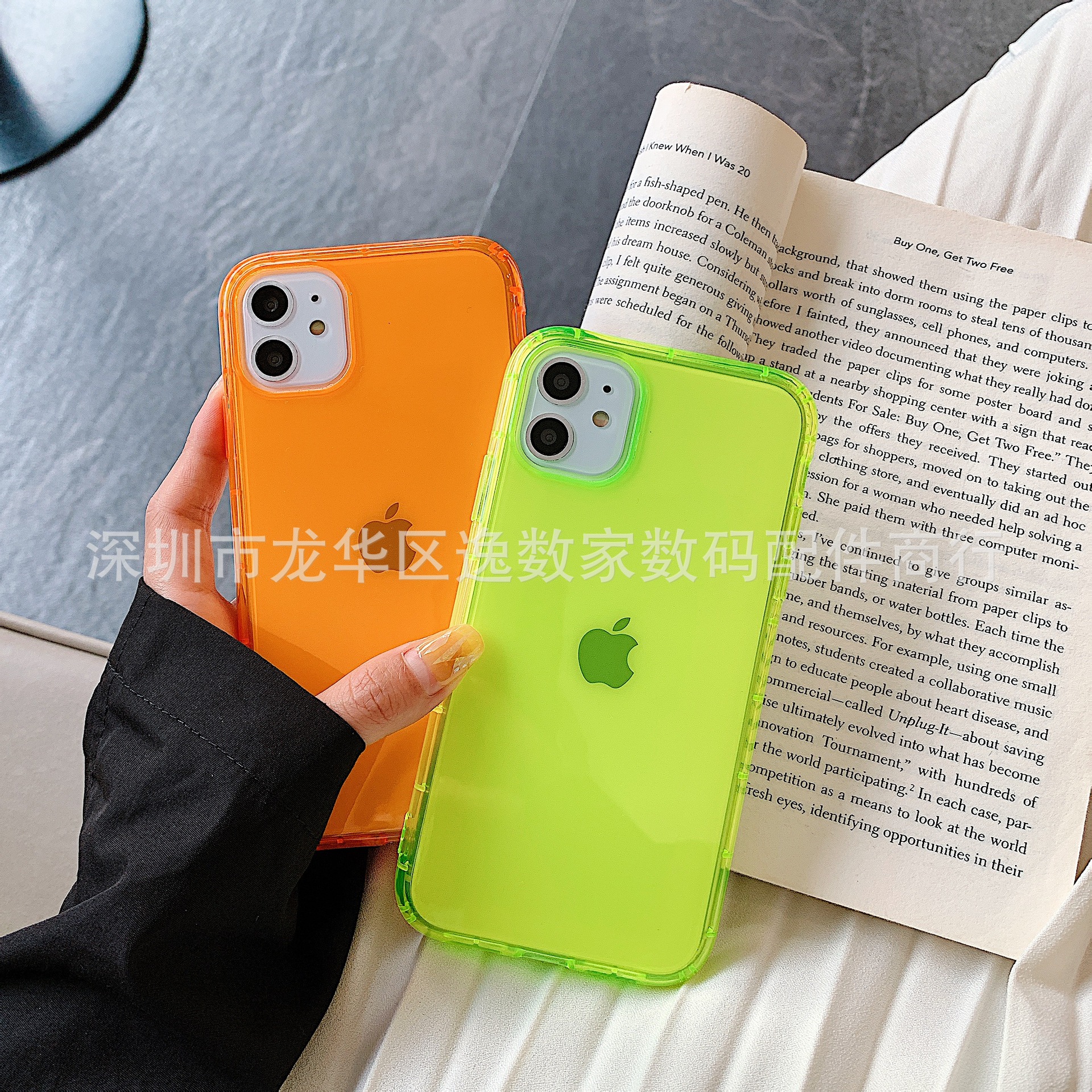 Apple 12 fluorescent airbag phone case for iphone11promaxTPU soft case mobile phone protective case X Creative