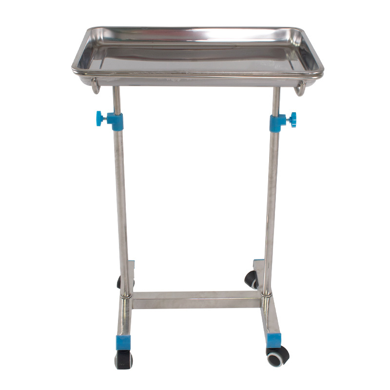 Bandeja de hospital estante carro bandeja de acero inoxidable estante sala de operaciones bandeja Hospital elevación barras paralelas individuales herramienta de almacenamiento Coche