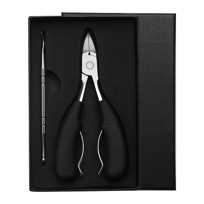 Fábrica de uñas ranura de acero inoxidable uñas tijeras traje único boca oblicua boca de águila punta uñas pedicura incrustado águila nariz alicates