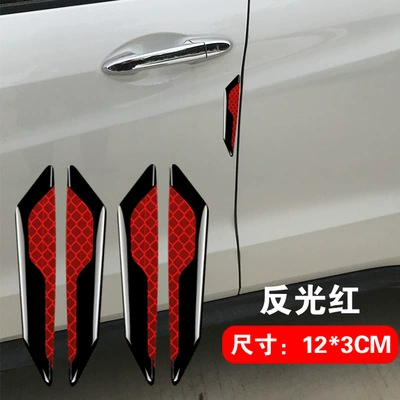 Car door bumper strip car Qapı və bamper qoruyucu zolaqlar - black-outside-and-red-inside-4-pack-as-shown-in-the-figure