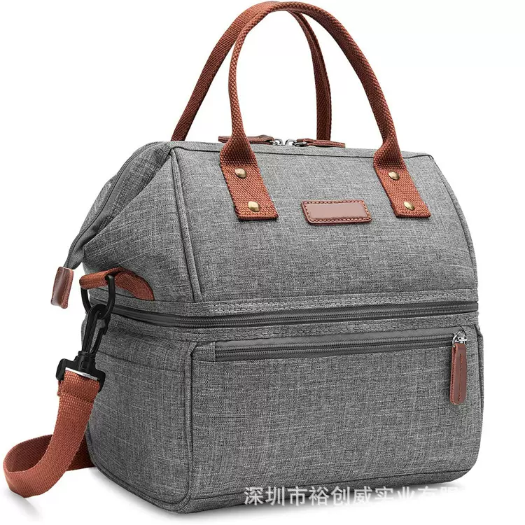 2020新款亚马逊热销两层大容量多功能防漏PEVA保温包 冰包 野餐包