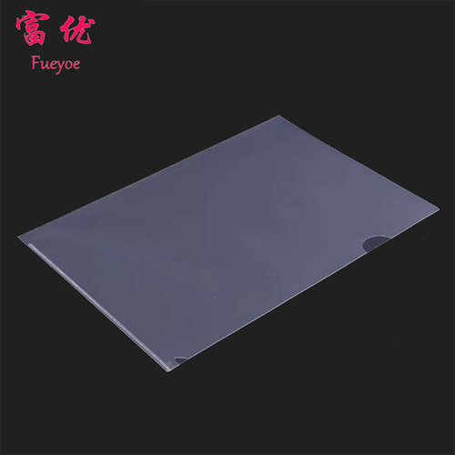 Single-page folder L-shaped folder insert transparent two-page file bag plastic binder file sleeve document bag