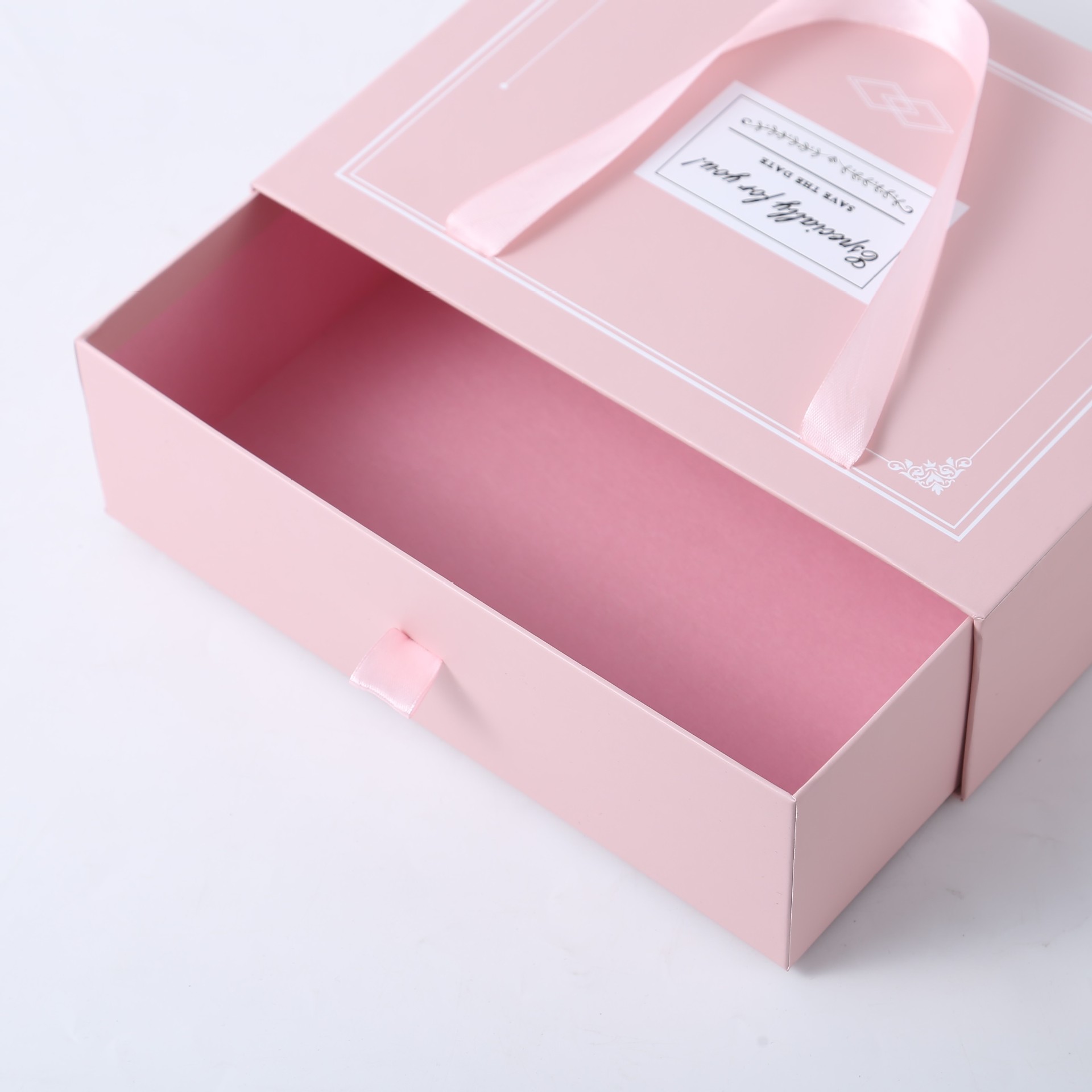 Caja de regalo tipo cajón, caja portátil con forma de cajón, embalaje para regalos de cumpleaños, caja de embalaje con lazo, caja de regalo al por mayor.