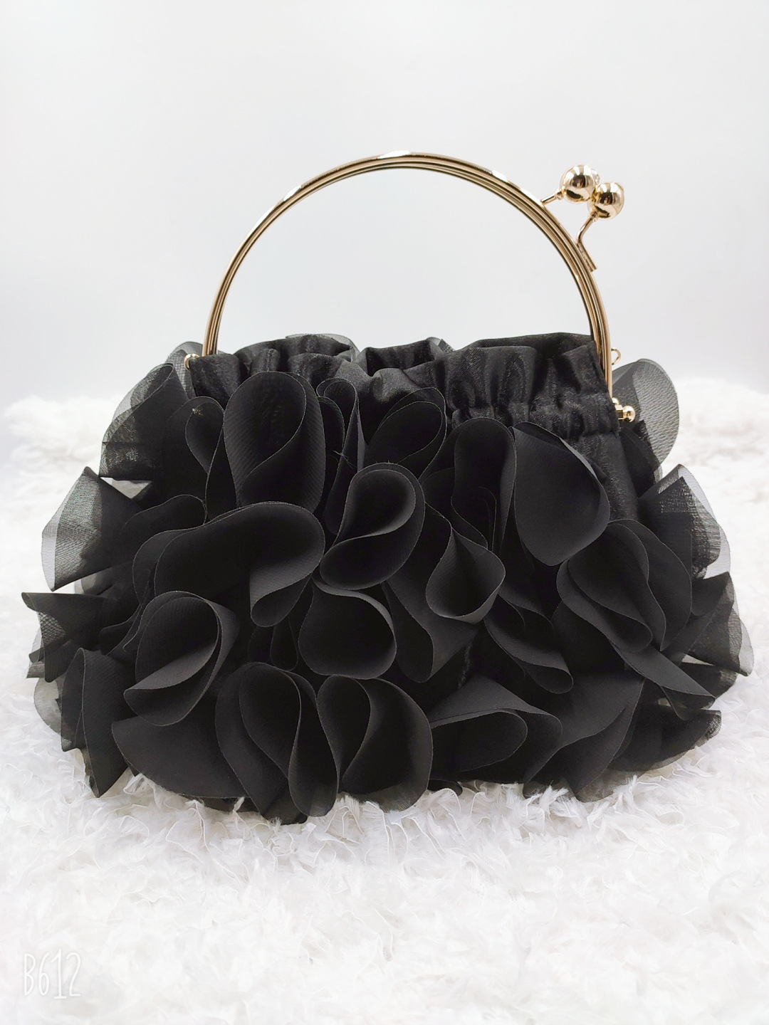 Korean New Women's Satin Flower Clutch Satin Bag Evening Bag Bridal Dress Bag Fairy Crossbody Bag