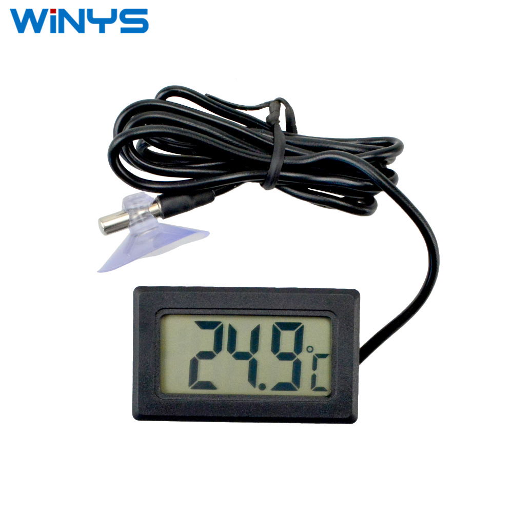 Fish Tank Horned Lizard,Tortoise,Reptile,Aquarium Refrigerator,Embedded Electronic Digital Display Thermometer,Waterproof Probe With Suction Cup