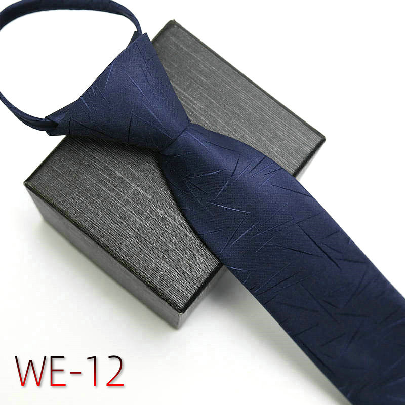 Nueva ropa formal de negocios de boda corbata de los hombres de la cremallera 7cm 1200 aguja de seda de poliéster traje de corbata de los hombres