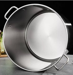 Thickened Soup Bucket Stainless Steel Bucket with Lid Commercial Round Bucket Large Capacity Water Bucket Thickened Oil Bucket Rice Bucket Soy Sauce Bucket Material Bucket