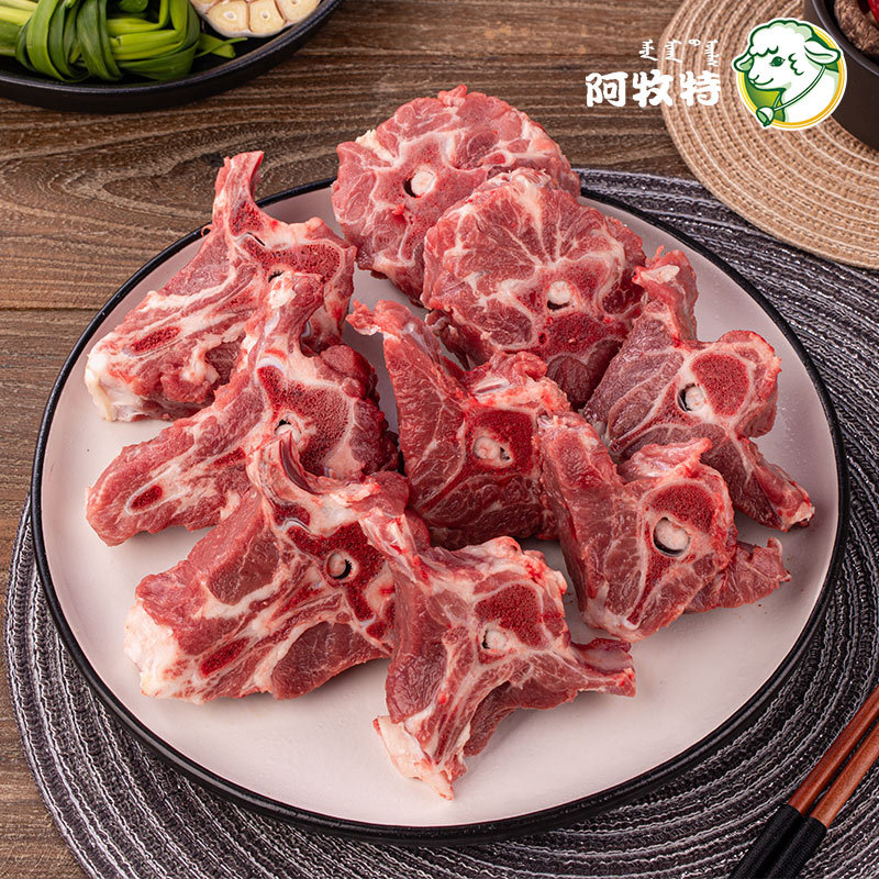 阿牧特 羊蝎子 内蒙排酸羊肉 小肥羊食品 1kg羔羊羊脊骨 羊蝎子