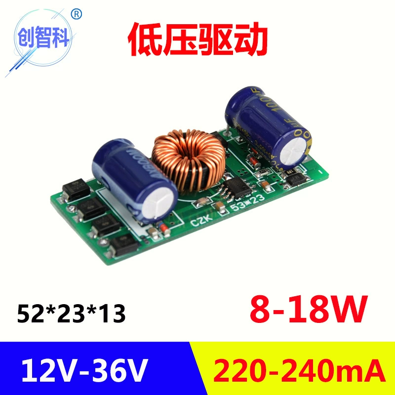 Драйвер лампы T8, повышающий напряжение с 12В/24В/36В до низкого напряжения, для прожектора 12Вт/18Вт/24Вт, солнечный уличный светильник