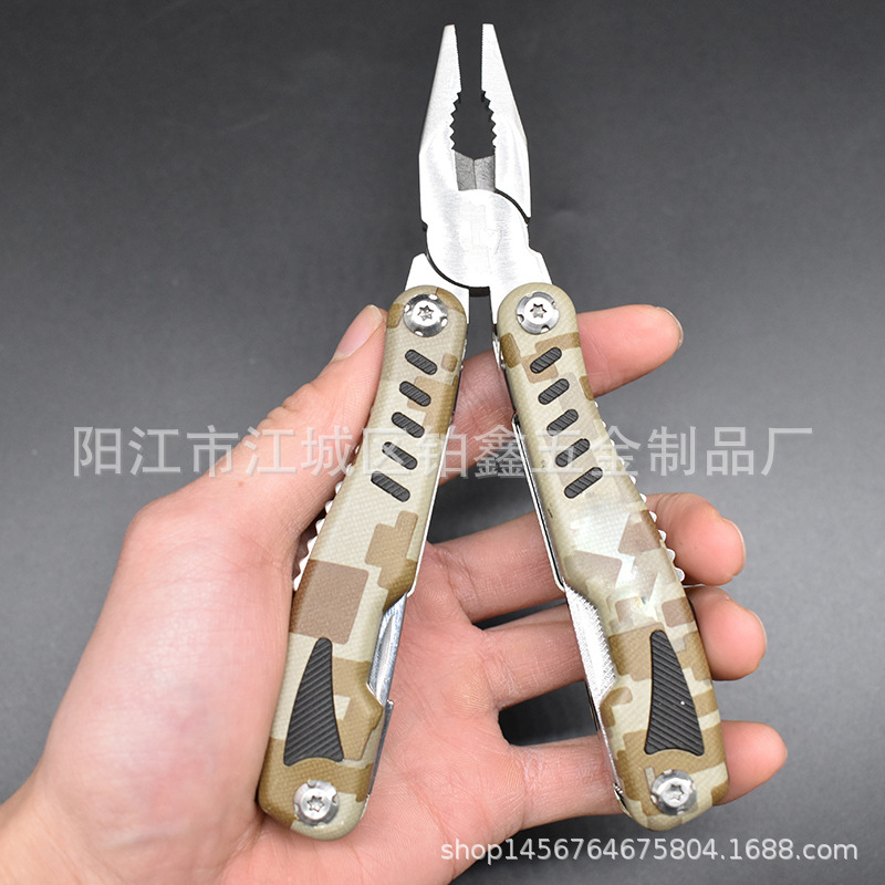 1野营户外多用工具钳多功能不锈钢迷彩钳子外贸出口礼品组合jeep