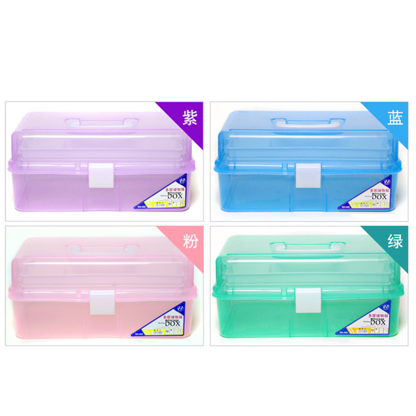 Art transparent foldable plastic storage box