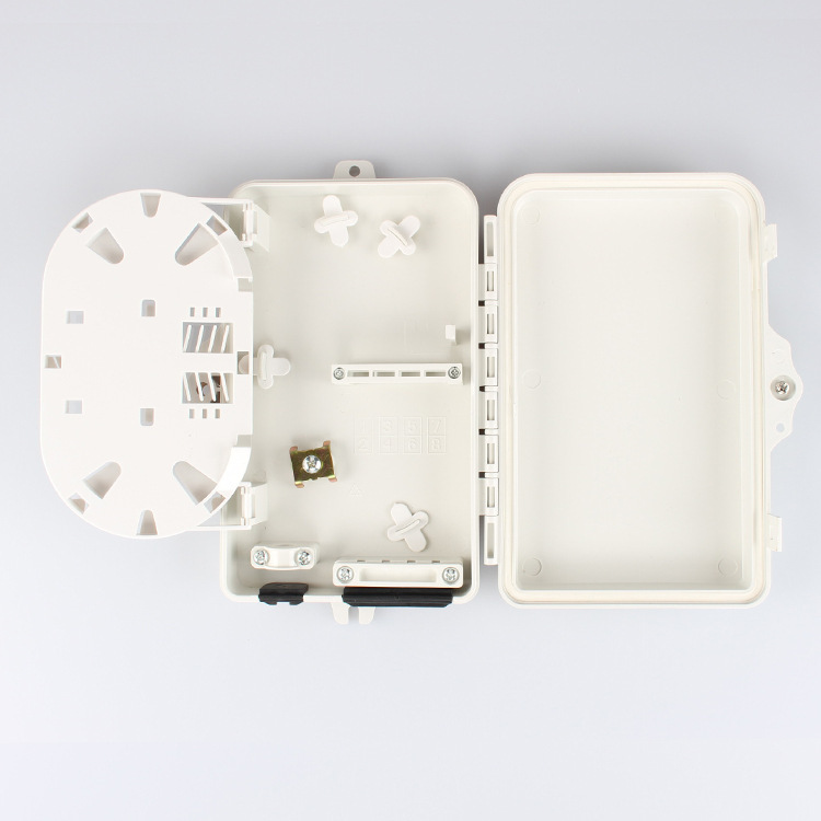4芯光纤分纤箱1分4光缆分光箱分纤盒4芯尾纤配线箱挂墙壁外贸出口