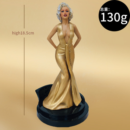 Marilyn Monroe 1/4 Scale Monroe Statue with Base, Female Handmade Model Cake Decor