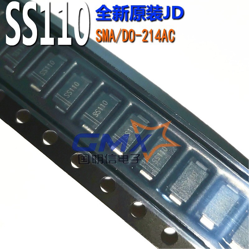 贴片肖特基二极管 SS110 1A 100V SMA DO-214AC全新原装JD