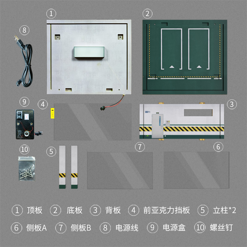 Comercio exterior al por mayor transfronteriza simulación modelo de coche garaje de madera estacionamiento paisaje cubierta de polvo con Luz Decoración 1 32
