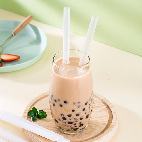 Wholesale disposable straws with independent packaging, sharp tip, colorful straws, milk tea straws, transparent plastic straws, 100 pieces