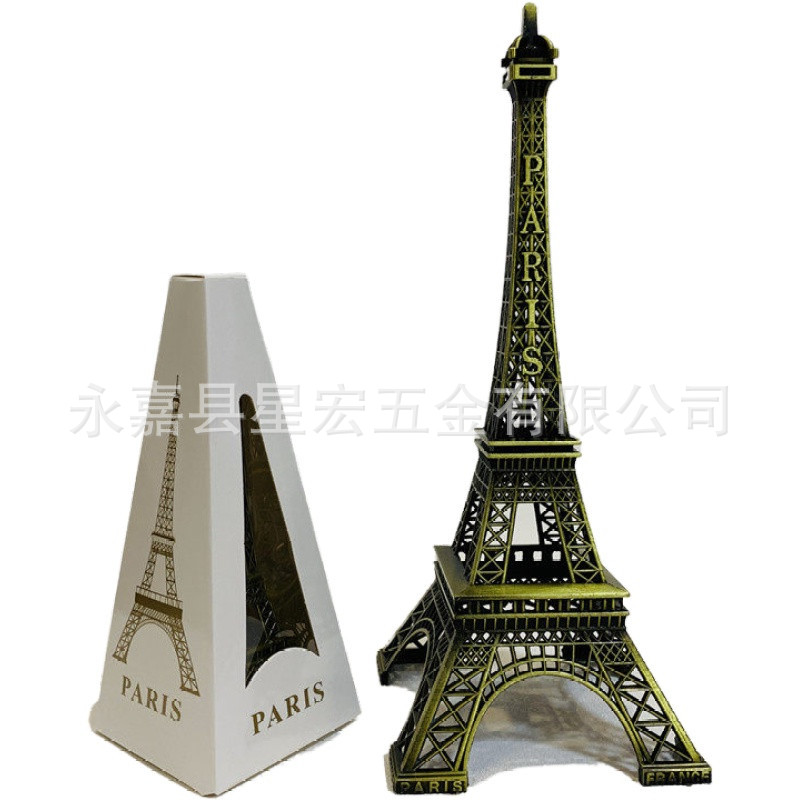 Mini Torre Eiffel metálica — adorno creativo de hierro, decoración de hogar o modelo arquitectónico
