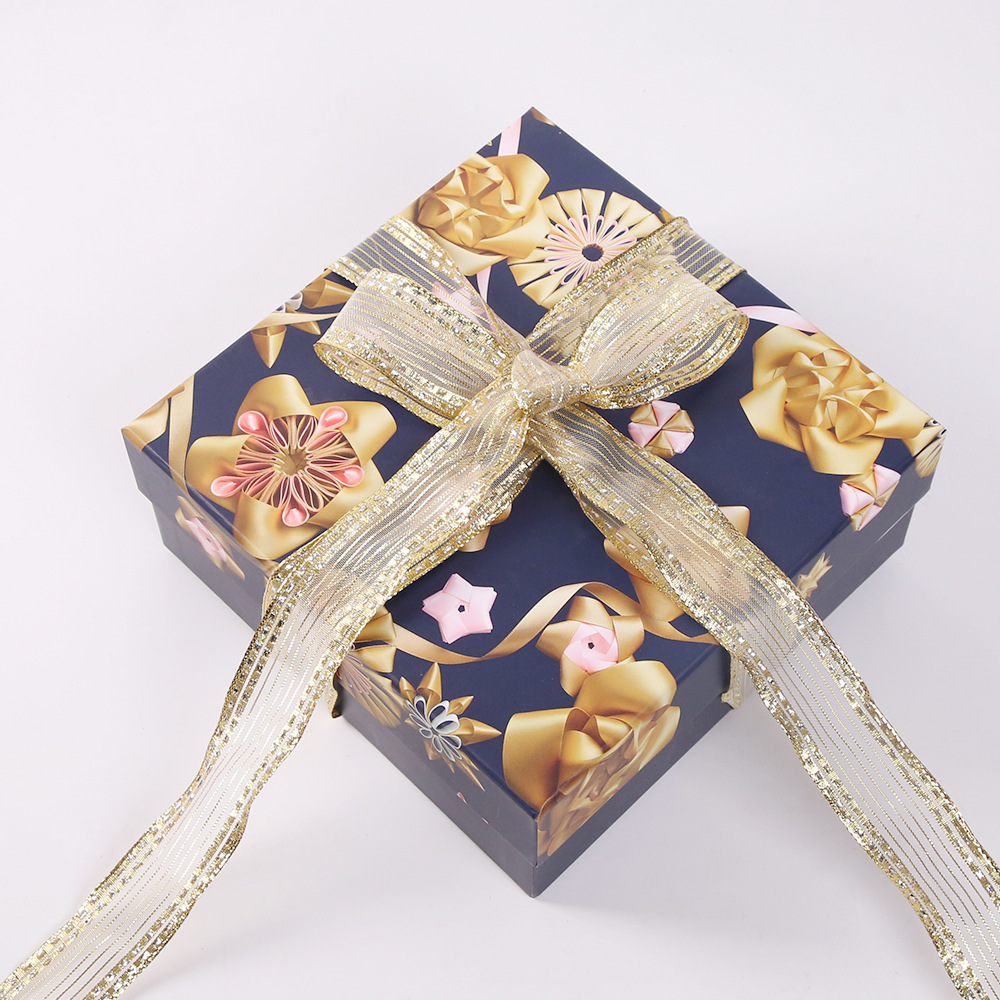 Transfronterizo nueva cinta de alambre de Navidad decoraciones de Navidad embalaje de regalo hecho a mano DIY cinta de dorado