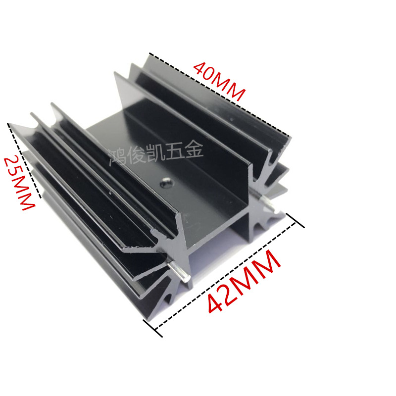 散热片42*25*40 H形散热器6063铝材散热器 大公率散热铝块厂家直