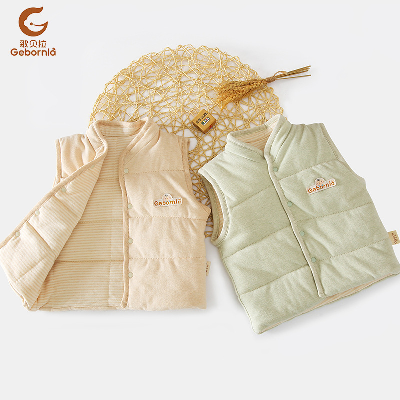 GE Bella Chaleco acolchado de algodón de color infantil Chaleco de algodón de color para niños y niñas Rebeca caliente para bebés Otoño e Invierno