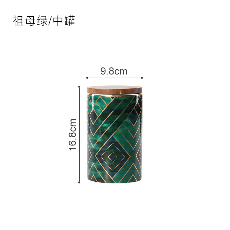 Estilo nórdico hogar cerámica sellado tarro café con tapa creativo tarro de almacenamiento decoración suave decoración al por mayor