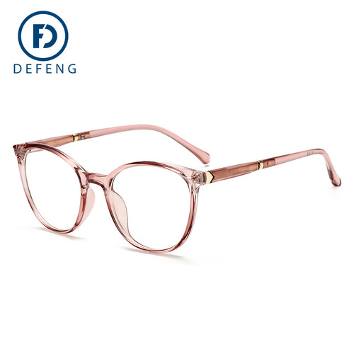 New De Feng 32000 Cross-border Plain Glasses, European and American Export Model, Myopia Glasses Frame for Women with Spring Leg for Men