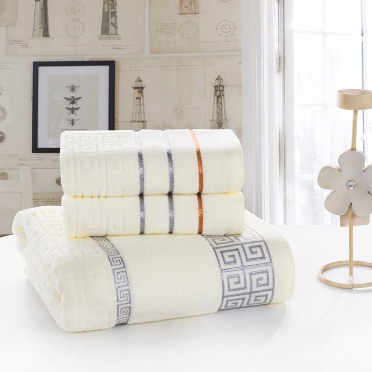 Factory direct thick cotton super soft towel bath towel square three-piece hotel wind household cotton bathroom supplies