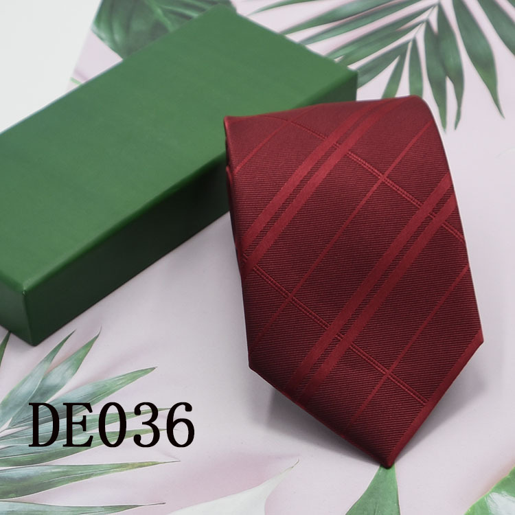 Lazo de los hombres 8cm ropa formal negocios moda profesional corbata rayas Plaid color sólido nuevo traje empate