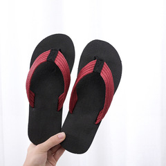 Summer Fashion Non-slip Herringbone Sandals for Students, Korean Style, Outerwear Beach Shoes for Couples, Flat, Harajuku Style, Slip-on Slippers for Men