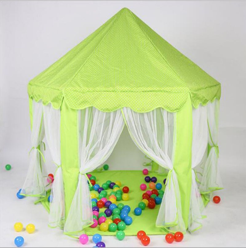 Tienda para niños tul carpa hexagonal tesoro decoración Tour Casa Princesa Tour Castillo puerta 120 diámetro 140 altura 140cm