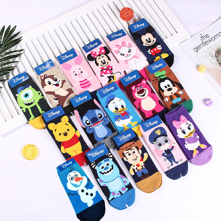 dna011 spring new South Korea socks wholesale Dongdaemun small animal Women's cartoon cute mid-calf length socks