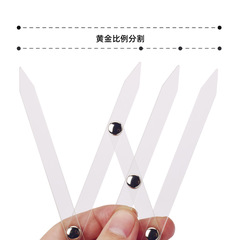 Eyebrow Symmetry Measuring Ruler, Eyebrow Design Three-Point Positioning Balancing Ruler, Permanent Makeup Acrylic Golden Ratio Ruler