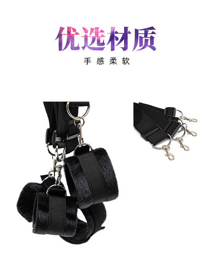 Erotic toys bundle plush bondage bed straps erotic handcuffs and leg restraints for bed
