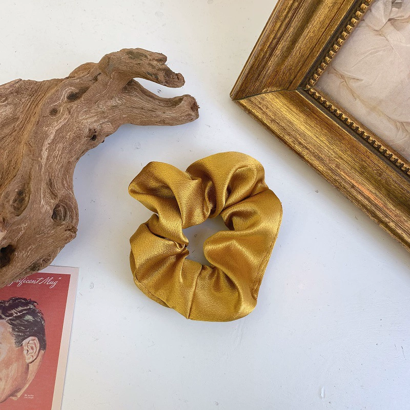 Hair scrunchie (Retro) satin, harmless non-damaging accessory, lightweight, multi-color