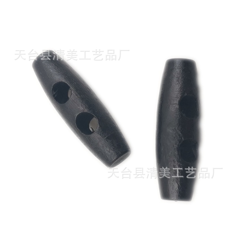 Negro Olive Hebilla 30mm Abrigo Botón de esquina Botón de madera Botón decorativo 50 un paquete