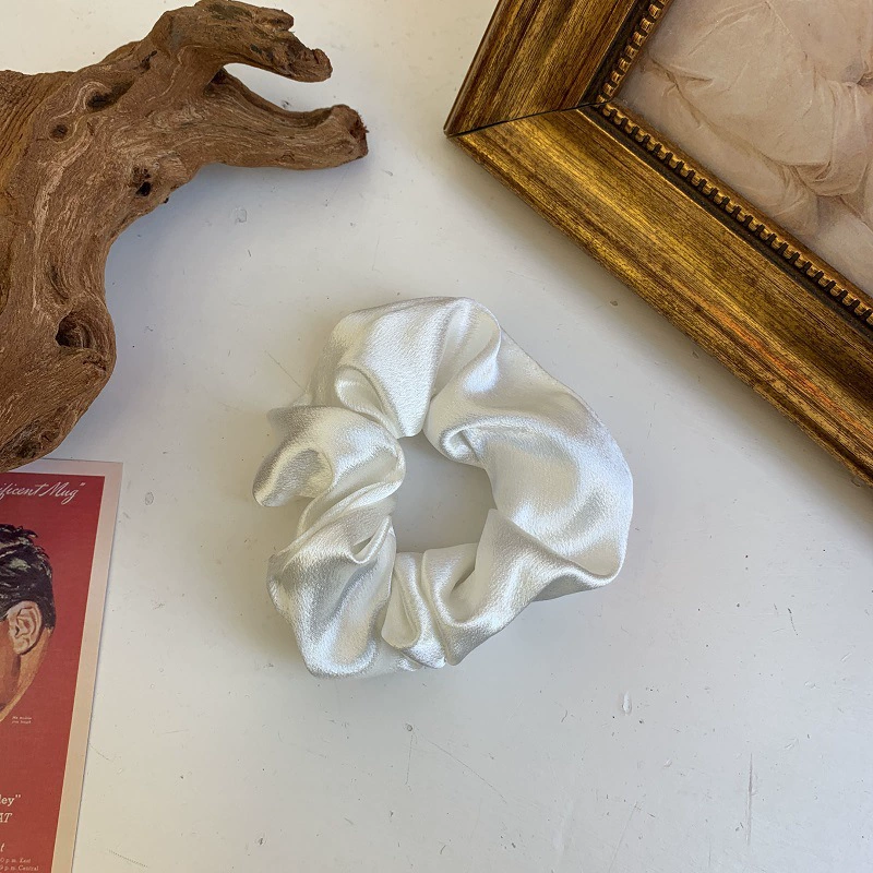 Hair scrunchie (Retro) satin, harmless non-damaging accessory, lightweight, multi-color