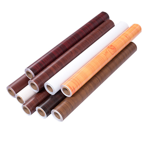Wood grain sticker self-adhesive wallpaper thickened waterproof pvc boeing film wardrobe wardrobe desktop furniture renovation wallpaper