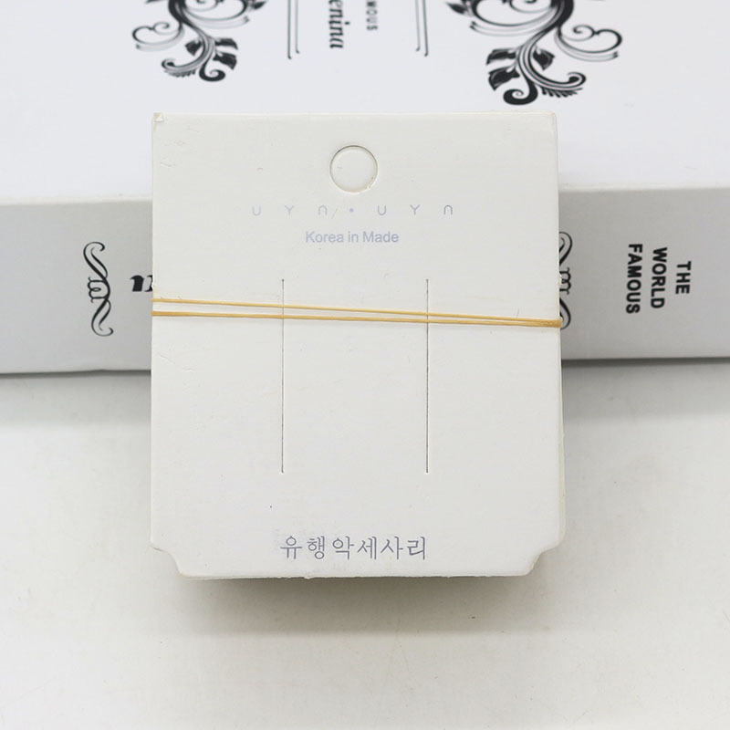 新款韩版卡纸精品店商超小饰品展示英文印刷发饰发夹专用吊孔卡片