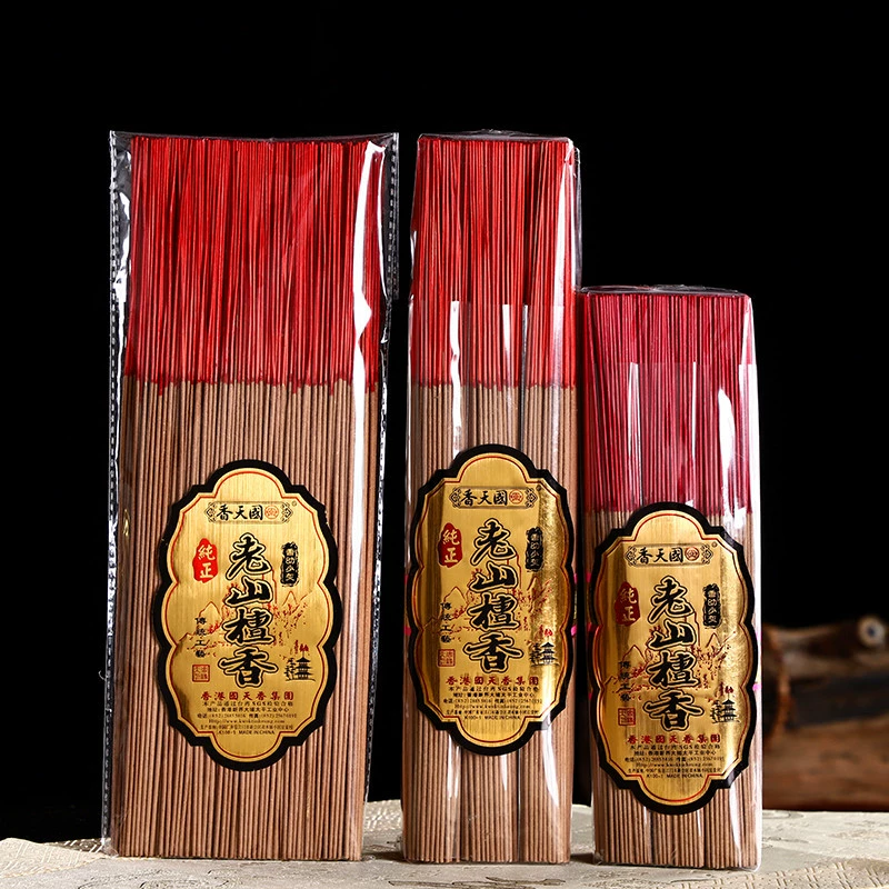Арома-палочки (Laoshan) сандаловое дерево, бамбуковый сердечник, длительное горение, для дома и алтаря