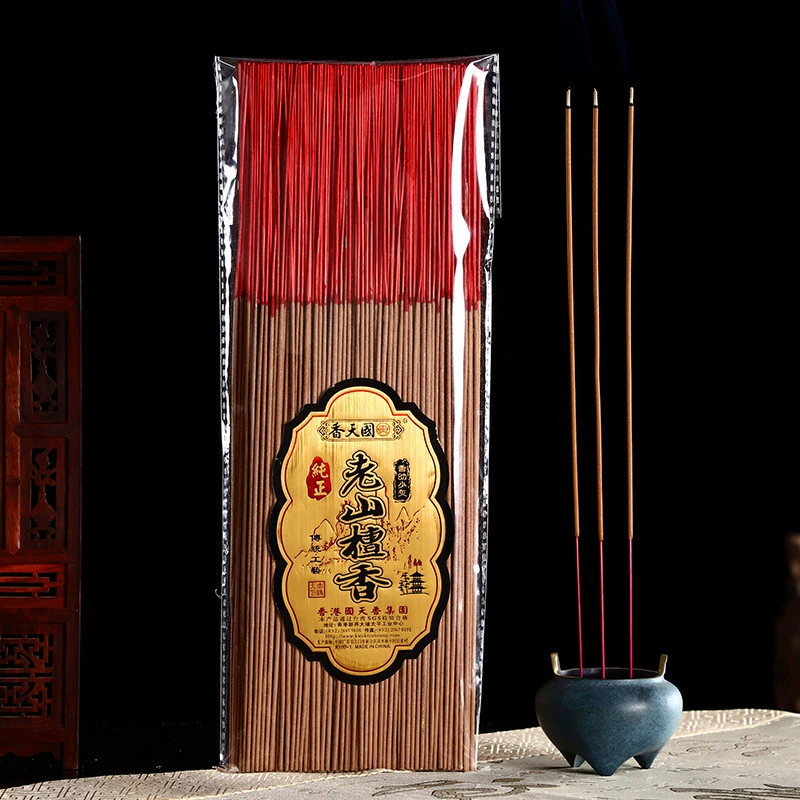 Арома-палочки (Laoshan) сандаловое дерево, бамбуковый сердечник, длительное горение, для дома и алтаря