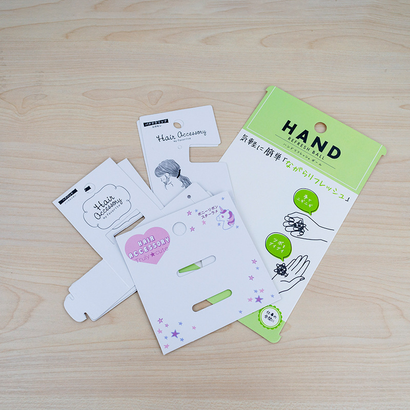 烫金对折卡发夹发饰纸卡饰品袜子纸卡 卡头高端吊牌