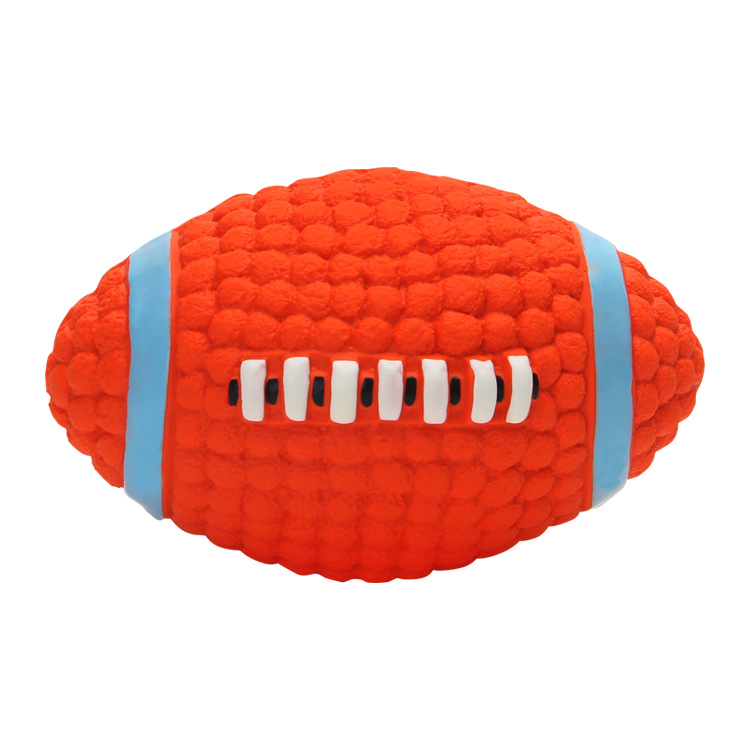 Yite perro juguete mordedura-resistente látex rugby fútbol serie molar sonido cachorro Golden Retriever mascota pelota de juguete